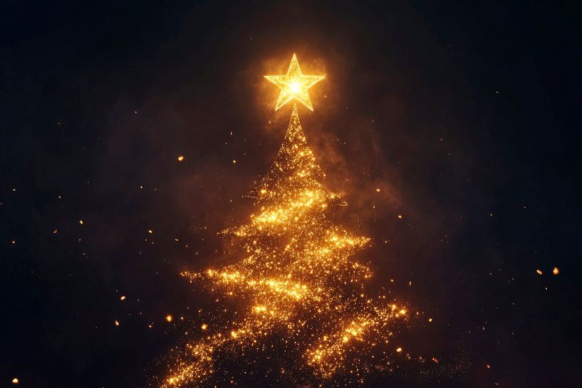 Glittering Christmas tree by Poster Art Shop