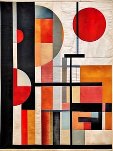 Eine Bauhaus-Plakatsteppdecke