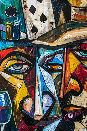 Portrait abstrait Joueur de cartes