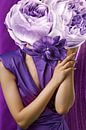 Purple tears van Gisela- Art for You thumbnail