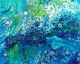 Turquoise Flow van Maria Meester thumbnail