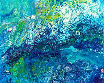Turquoise Flow van Maria Meester