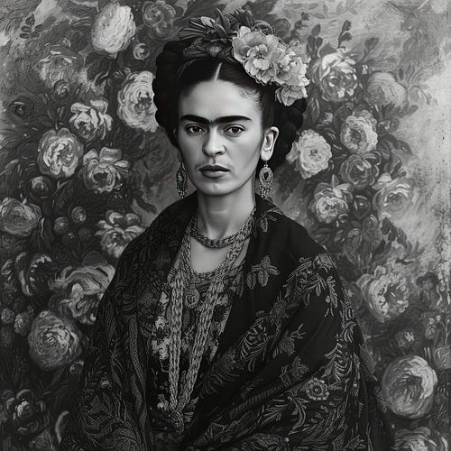 Frida Poster Zwart Wit
