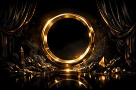 Golden Portal in the Shadow Hall