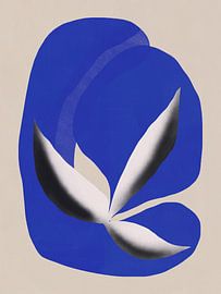 Abstrakte blaue botanische Form von Little Dean