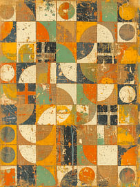 Motif géométrique dans des tons vintage patinés sur STUDIO ARTSY