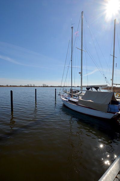 Zeilschepen in de haven van Puddemin op het eiland Rügen van GH Foto & Artdesign