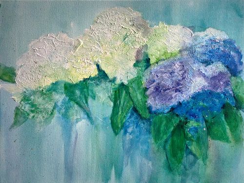 Hortensia in blauw van Jack Schoneveld