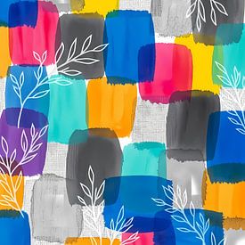 Lebendige Blöcke mit Blättern von Indharta Harviansyah Avy