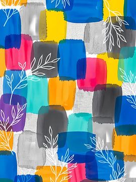 Lebendige Blöcke mit Blättern