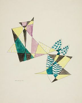 Abstractie op basis van zeilen, IV (1921)) van David Kakabadze van Peter Balan