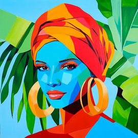 Kleurrijke schoonheid in tropische pracht van Poster Art Shop