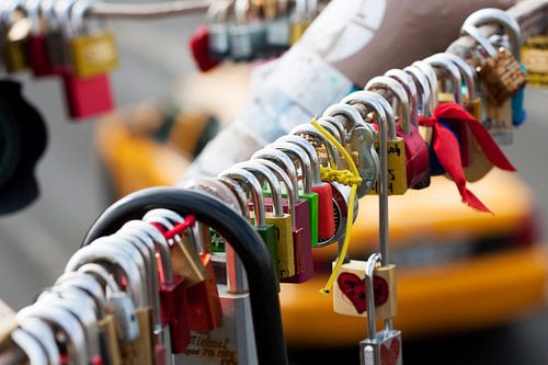 Sloten op de Brooklyn Bridge