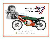 Van Veen Kreidler 50cc 1973 #21 Jan de Vries World Champion van Adam's World thumbnail