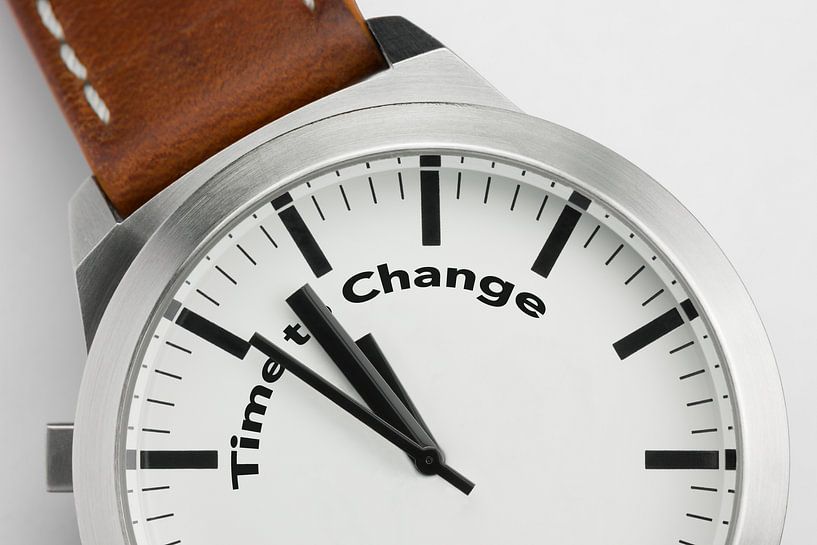 Horloge met tekst Time to Change von Tonko Oosterink