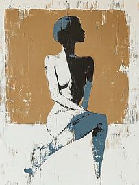 Blaue Gelassenheit von Abstraktes Gemälde