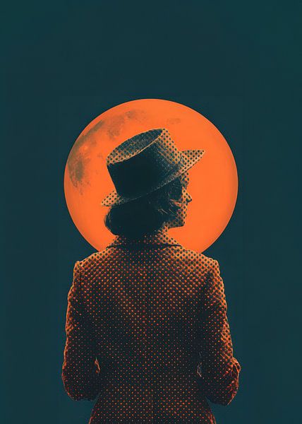 She and the moon by Andreas Magnusson
