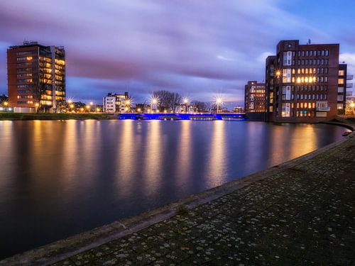 Hemelwater Wateringse Veld Den Haag in blauwe uurtje