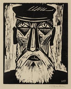 Max Pechstein, Tête d'un pêcheur, IX, 1921