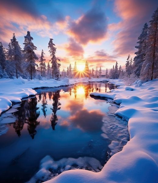 Winterzauber von fernlichtsicht