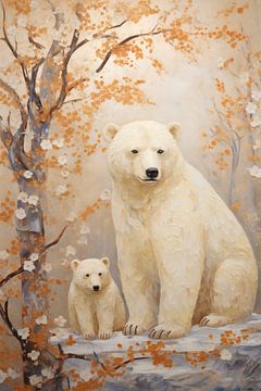 Spirit bear with Cub by Whale & Sons