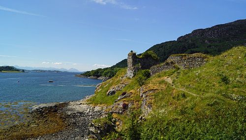 Strome Castle is de ruïne van een laaglandkasteel aan de oever van Loch Carron