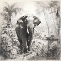 Olifant in de jungle