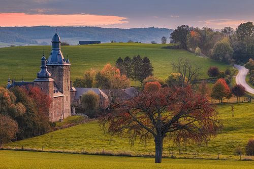 Herfst en zonsopkomst bij Kasteel Beusdael
