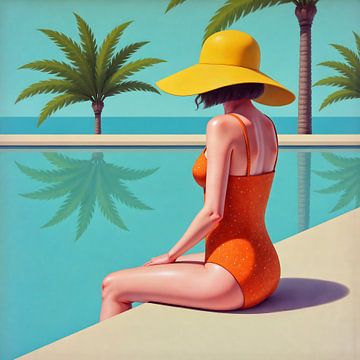 Gelassenheit am Pool Retro-Sommer-Vibes von Jan Keteleer