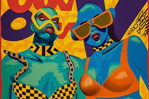 Popart Porträts-Sonnenanbeter