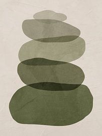 Modern geometric organic abstract art