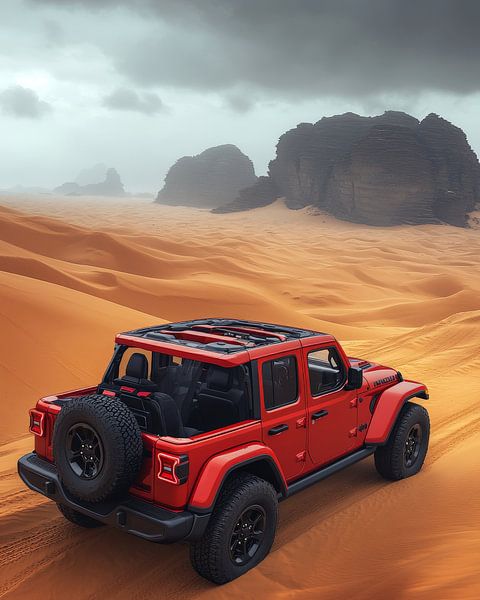 Robuuste Jeep Wrangler in Majestic Dunes van Lufy