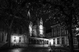 Het Gerecht Leiden in  zwart wit van Dirk van Egmond