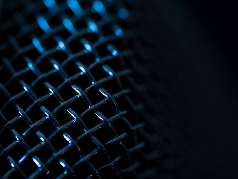 Microphone detail Blue by Wendy Smit