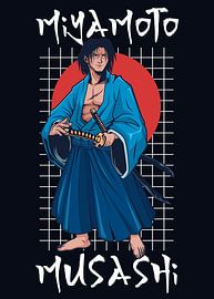 Miyamoto Musashi met twee zwaarden