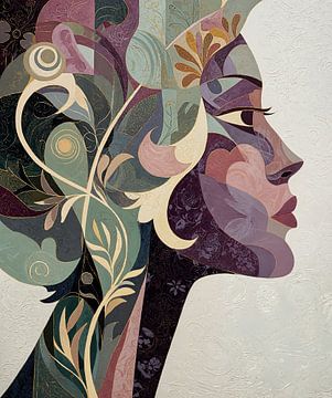 Woman With Flowers | Elegant Woman With Flowers by Art Whims