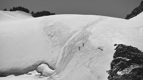 Mountaineers on the glacier 1