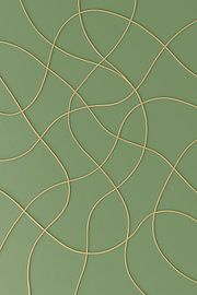 Modern Playful lines in modern relief in Olive green by STUDIO ARTSY