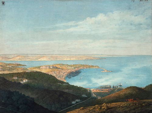 Gezicht op Triëst, Karl Friedrich Schinkel