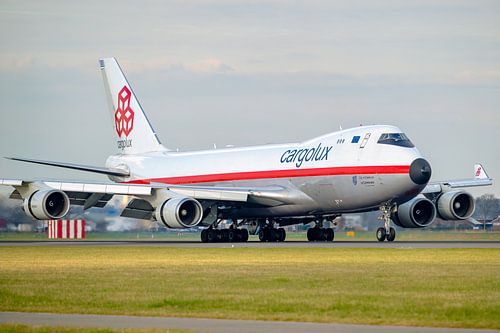 cargolux retro 747 op de polderbaan schiphol van Arthur Bruinen