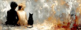 Zwischen zwei Welten | Panorama-Porträt von Verlust, Trost und der Katze, die bleibt von KRAB