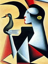 Abstracte muurschildering XII van ArtDesign by KBK