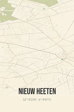 Vintage landkaart van Nieuw Heeten (Overijssel) van Rezona