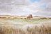 Dünenlandschaft mit Schafstall auf der Watteninsel Texel. von Galerie Ringoot