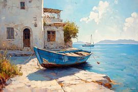 Silence de bateau bleu sur Poster Art Shop