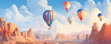 Grand Canyon Ballonnen van Abstract Schilderij