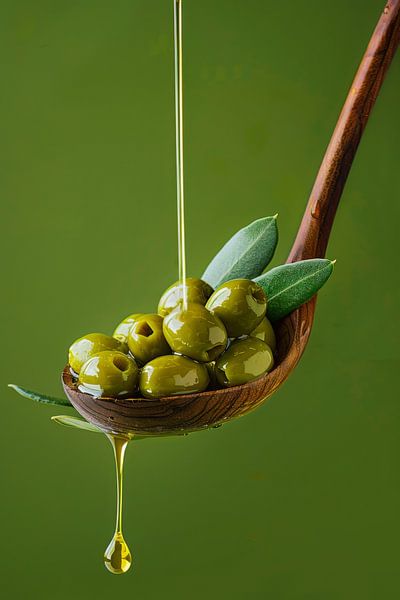 Olives et huile d'olive par Poster Art Shop