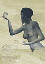 Nu érotique - Une femme nue avec une fleur à la main. par Jan Keteleer Aperçu