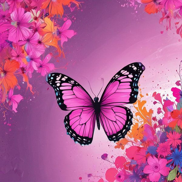 Traumhafte Transformation: Der Pinke Schmetterling von ButterflyPix