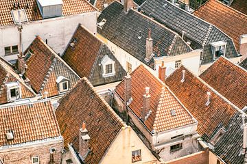 Vue sur les toits de la ville hanséatique de Kampen sur Sjoerd van der Wal Photographie